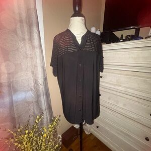 Black Button-Up Blouse